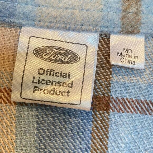 Ford Bronco Official Licensed Product Plaid Flannel Button Down Women's M - Picture 6 of 7
